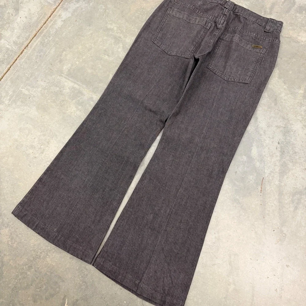 Y2K Men RuffHewn Pinstripe Flare Leg Workwear Casual Pants Size 8